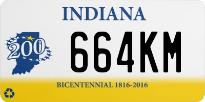 IN license plate 664KM