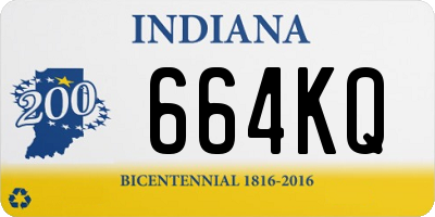 IN license plate 664KQ