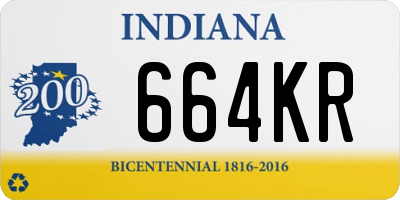 IN license plate 664KR