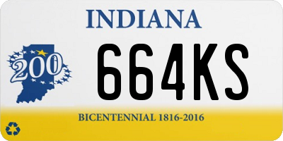 IN license plate 664KS