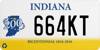 IN license plate 664KT