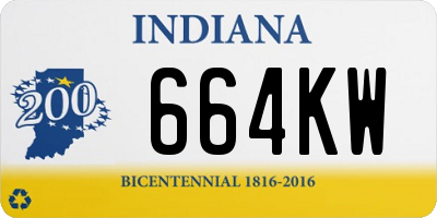 IN license plate 664KW