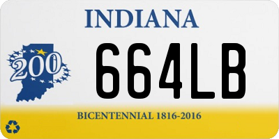 IN license plate 664LB