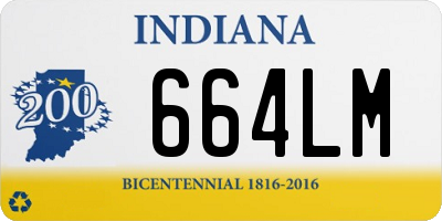 IN license plate 664LM