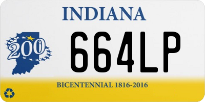 IN license plate 664LP