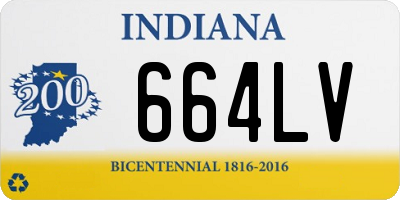 IN license plate 664LV