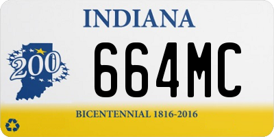 IN license plate 664MC