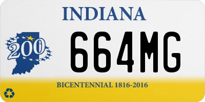 IN license plate 664MG