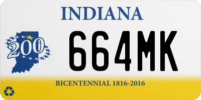 IN license plate 664MK