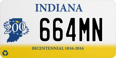 IN license plate 664MN