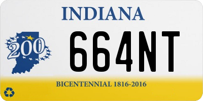 IN license plate 664NT