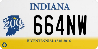 IN license plate 664NW