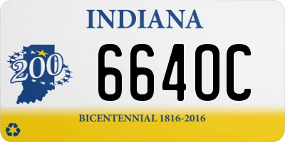 IN license plate 664OC