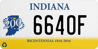 IN license plate 664OF