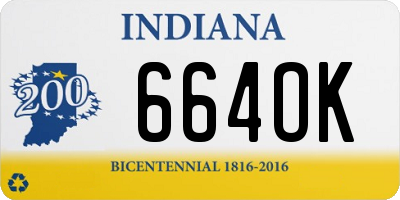 IN license plate 664OK