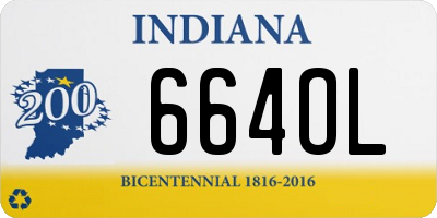 IN license plate 664OL