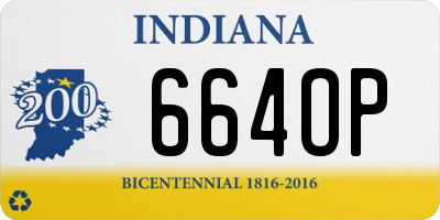 IN license plate 664OP