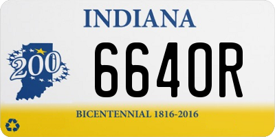 IN license plate 664OR