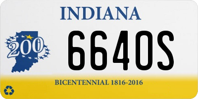 IN license plate 664OS