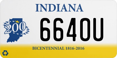 IN license plate 664OU