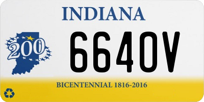 IN license plate 664OV