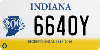 IN license plate 664OY