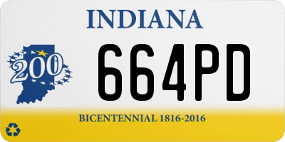 IN license plate 664PD