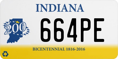 IN license plate 664PE