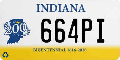 IN license plate 664PI