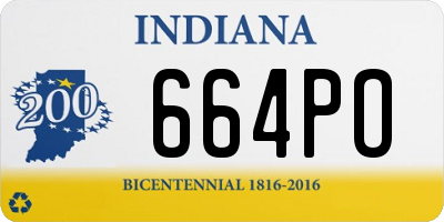 IN license plate 664PO