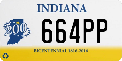 IN license plate 664PP