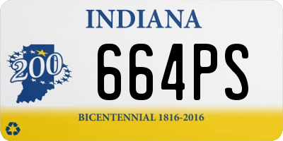 IN license plate 664PS