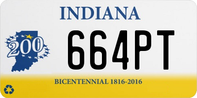 IN license plate 664PT