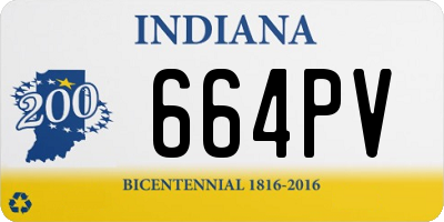 IN license plate 664PV