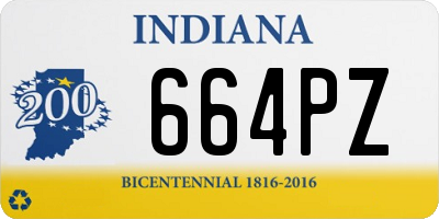 IN license plate 664PZ