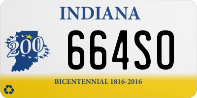 IN license plate 664SO