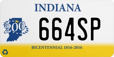 IN license plate 664SP