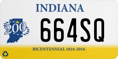 IN license plate 664SQ