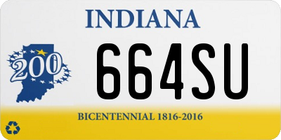 IN license plate 664SU