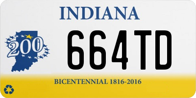 IN license plate 664TD