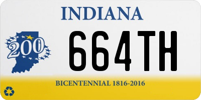 IN license plate 664TH