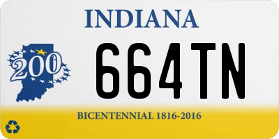 IN license plate 664TN