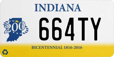 IN license plate 664TY