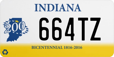 IN license plate 664TZ