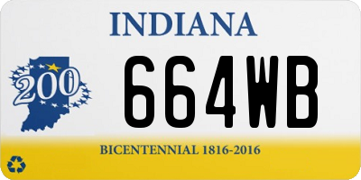 IN license plate 664WB