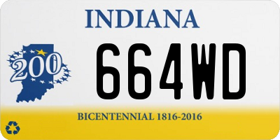 IN license plate 664WD