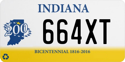 IN license plate 664XT