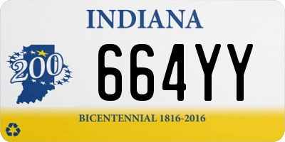 IN license plate 664YY