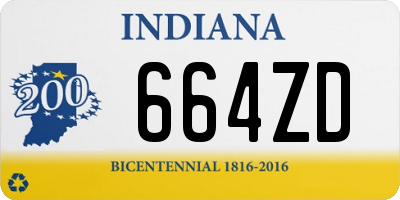 IN license plate 664ZD