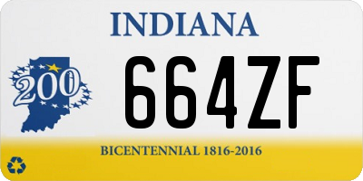 IN license plate 664ZF